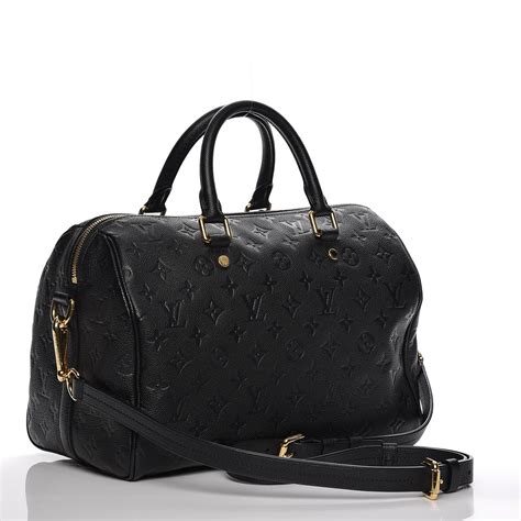 louis vuitton empreinte speedy bandouliere 30 black|More.